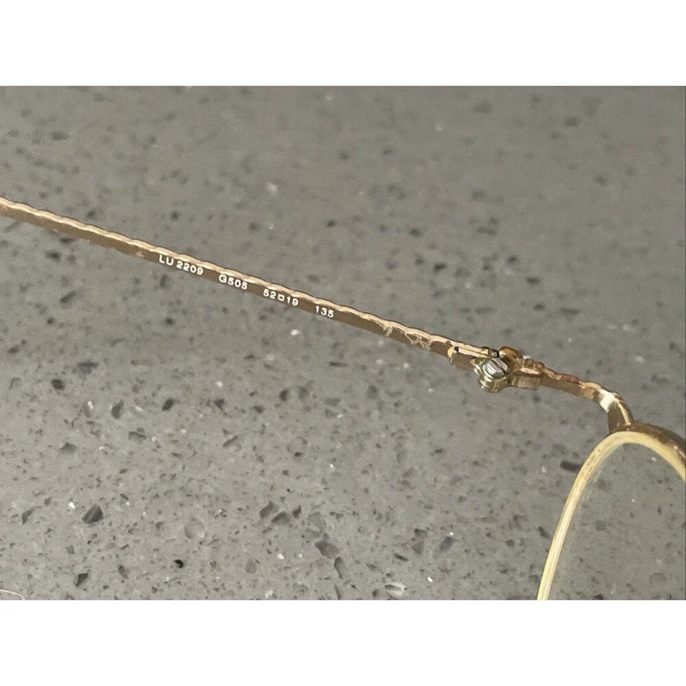 LUXOTTICA LU 2209 G505 GOLD MULTICOLOR EYEGLASSES GLASSES FRAMES ONLY 52-19-135
